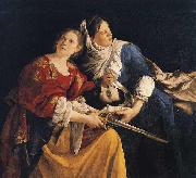 Orazio Gentileschi Judith and Her Maidservant with the Head of Holofernes oil painting artist